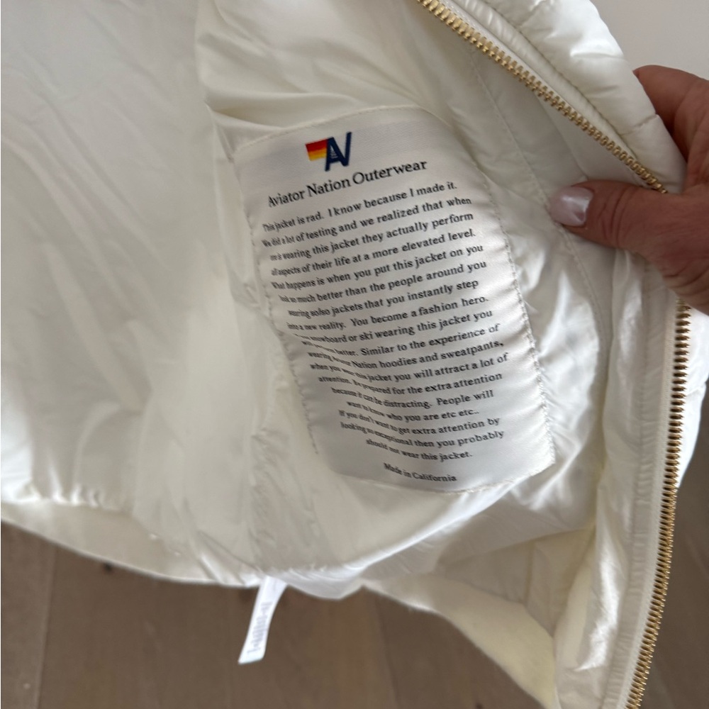 Aviator Nation White Jacket with Multicolor Stripes - Picture 2 of 3